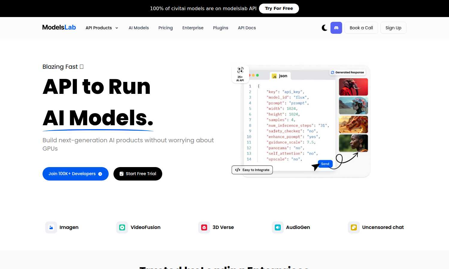 ModelsLab application interface and features