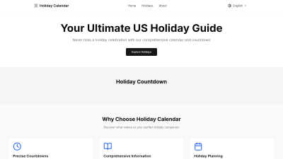 Holiday Calendar - AI tool for Education & Learning