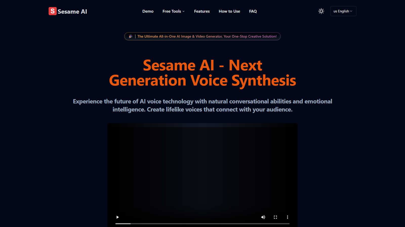 Sesame AI application interface and features