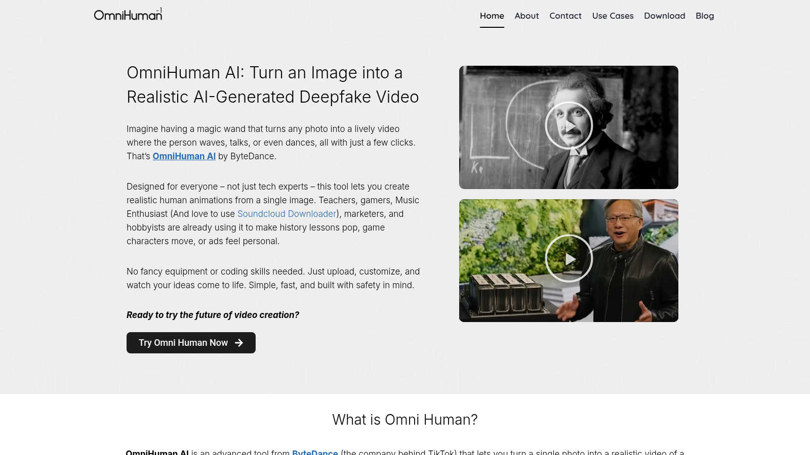 OmniHuman AI App application interface and features