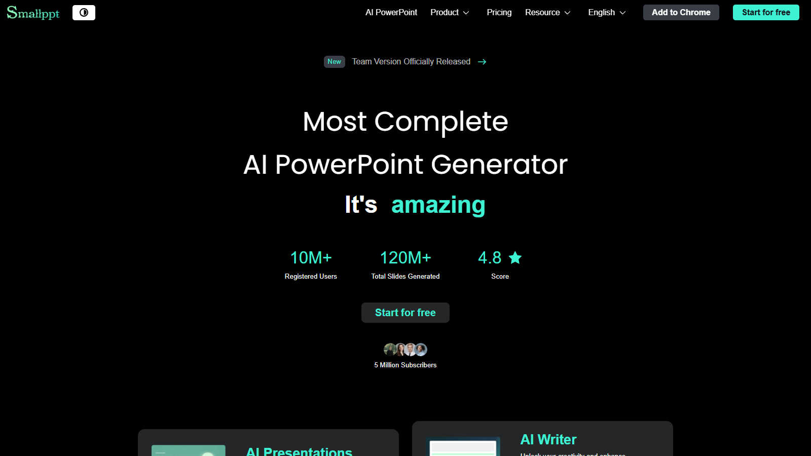 Smallppt application interface and features