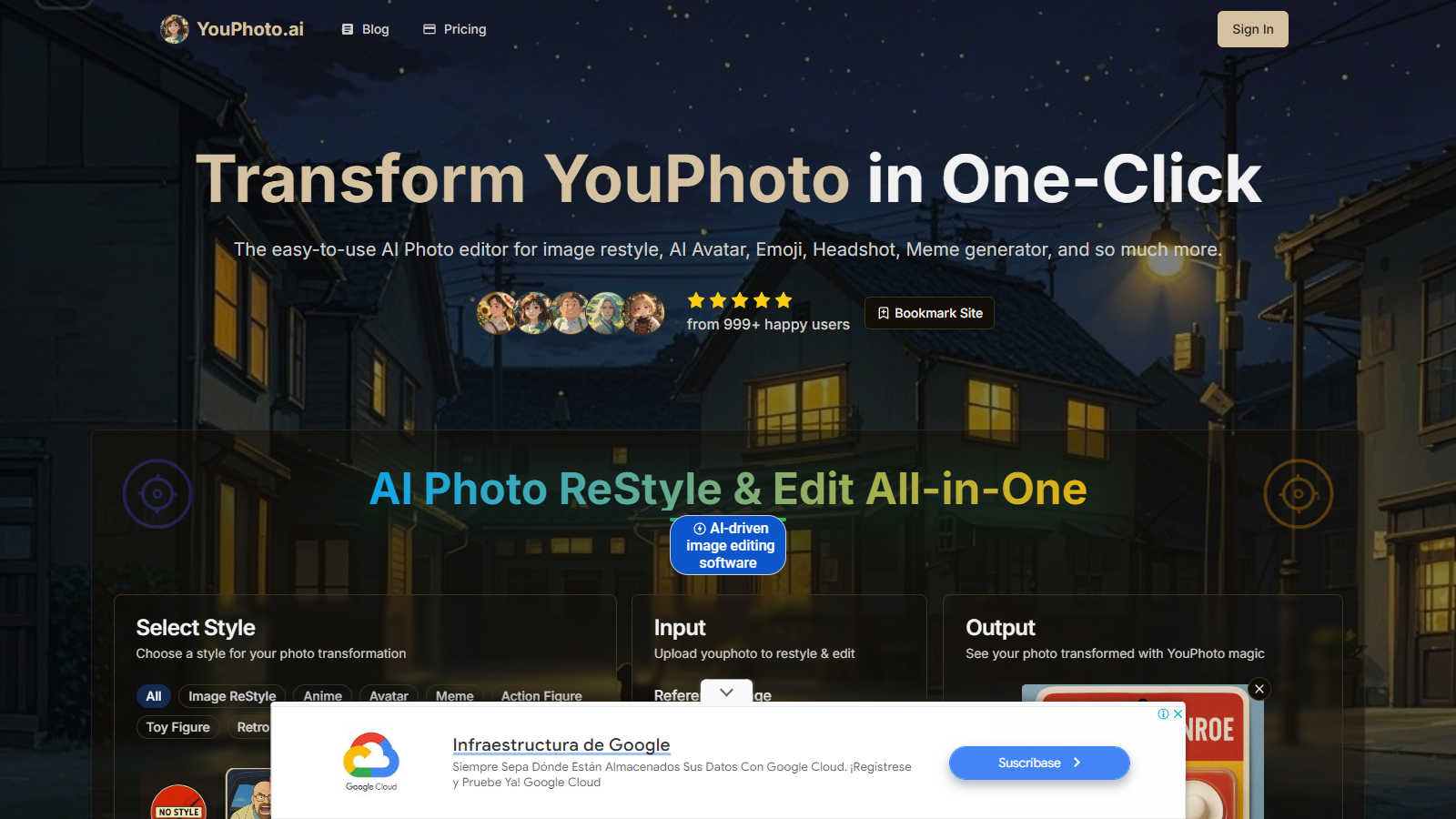 YouPhoto application interface and features