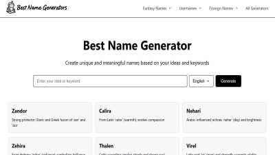 Best Name Generator - AI tool for AI Assistants
