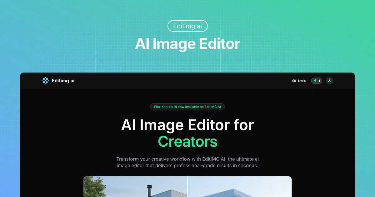 Editimg application interface and features
