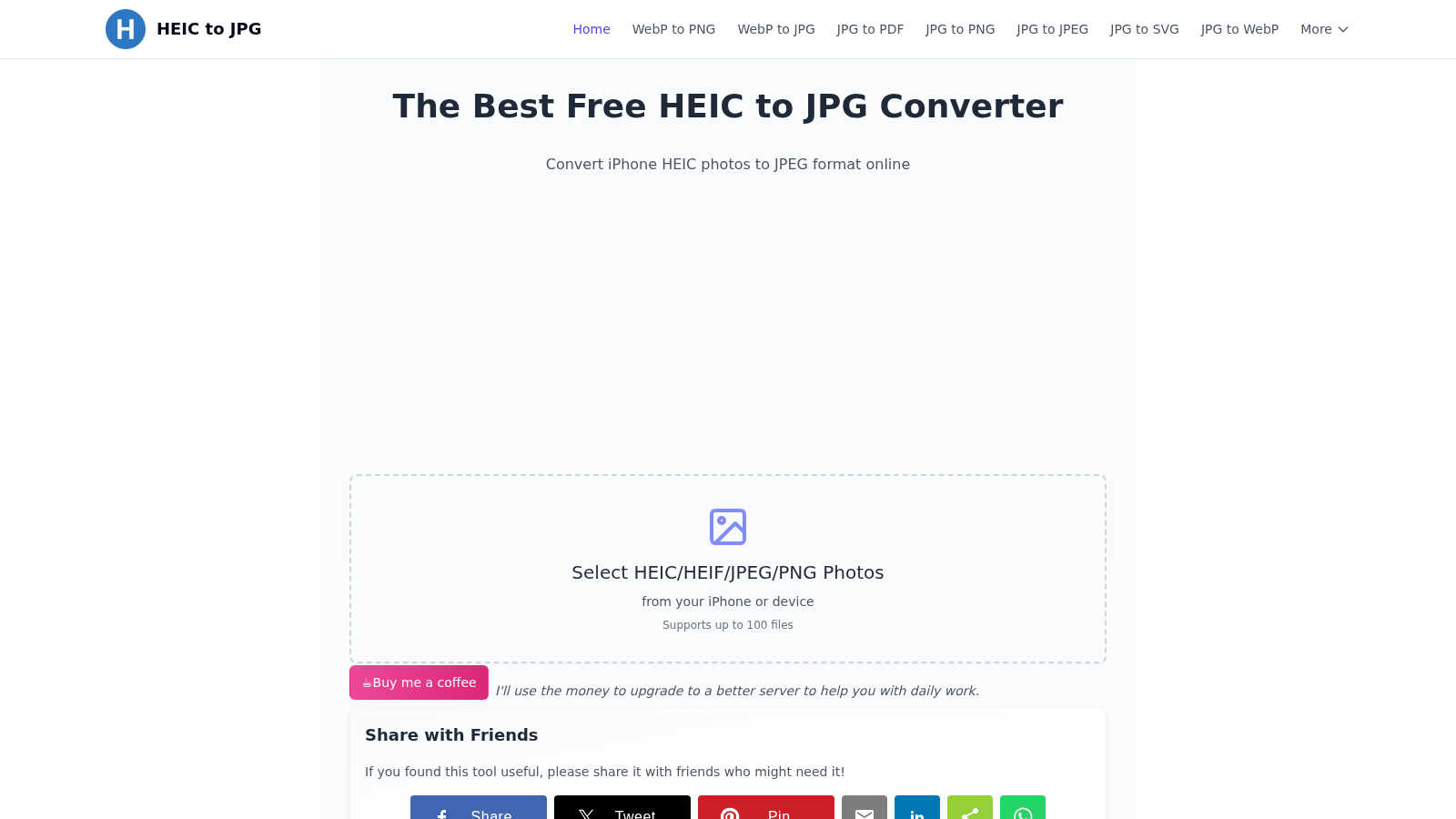 heic-tojpg.com application interface and features