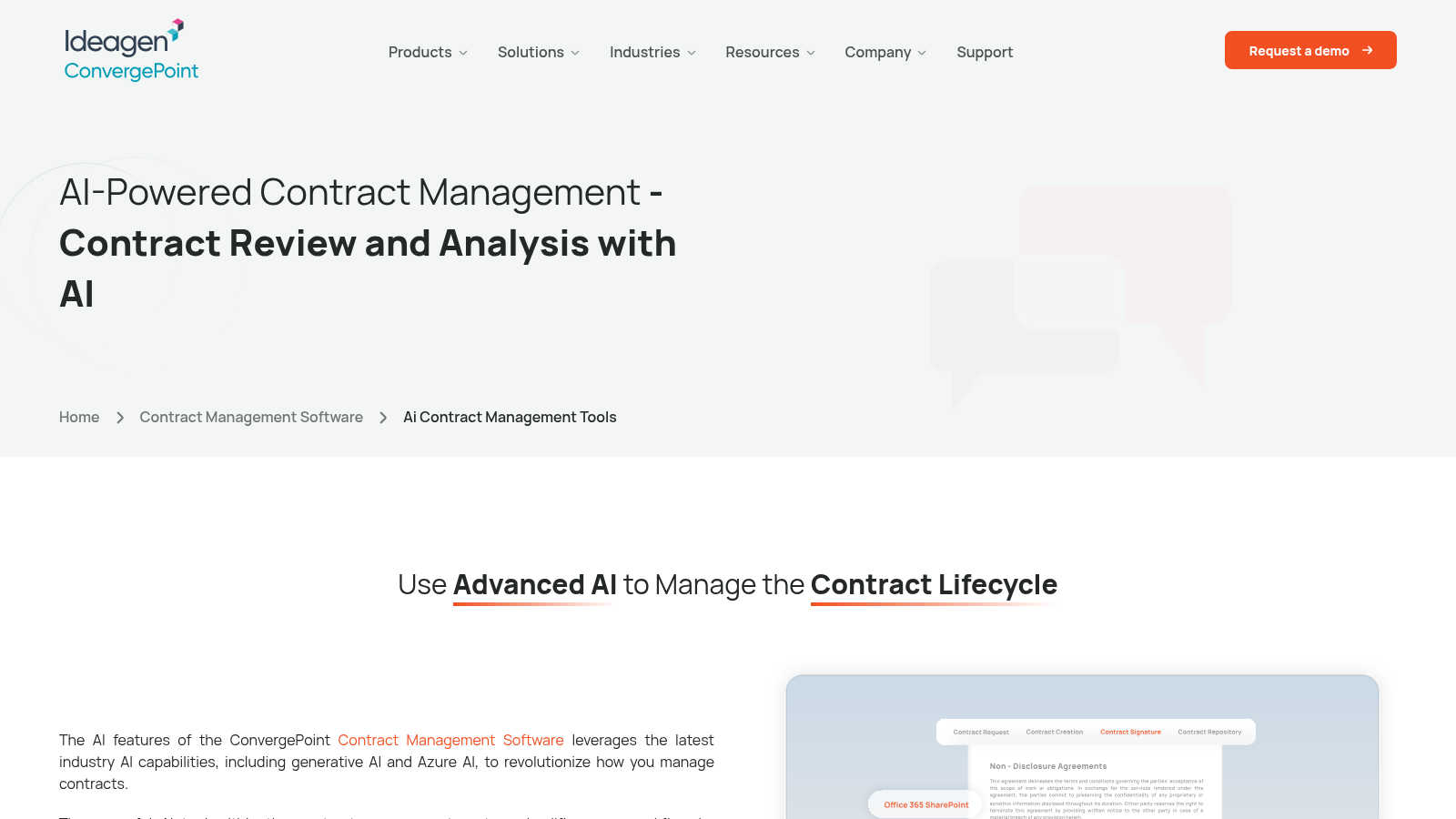 ConvergePoint application interface and features