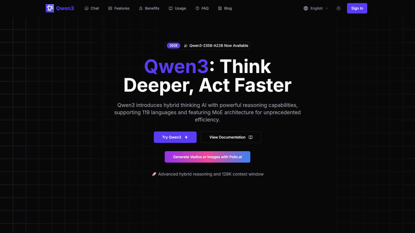 Qwen3 application interface and features