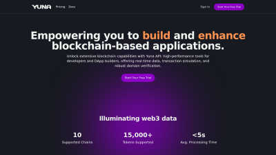 Yuna API - AI tool for Blockchain & Crypto