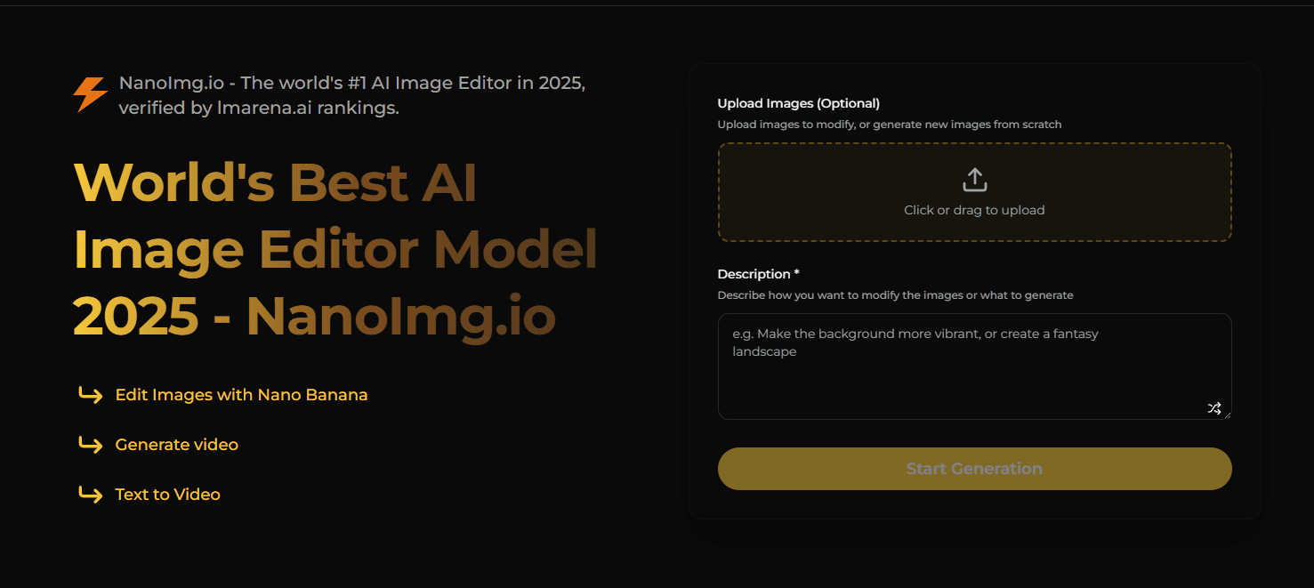 NanoImg application interface and features