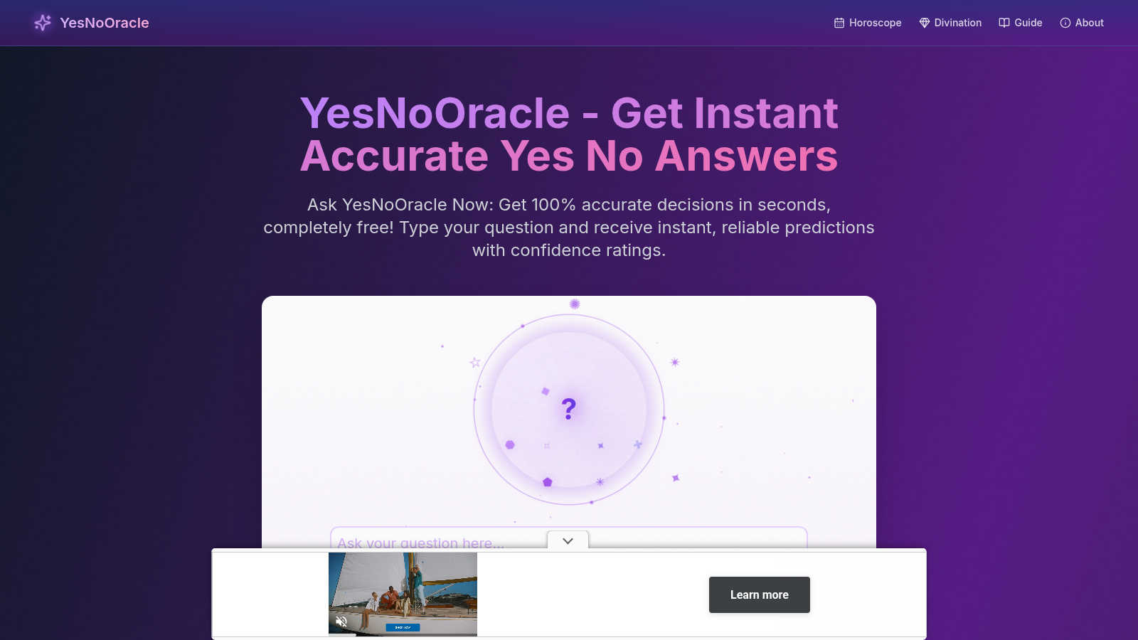 Yes No Oracle application interface and features