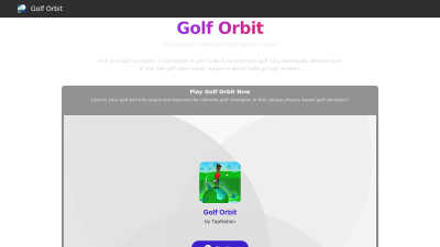 Golf Orbit - AI tool for Sports