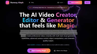 Runway Aleph - AI tool for AI Assistants