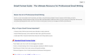 Email Format Guide - AI tool for Business & Finance