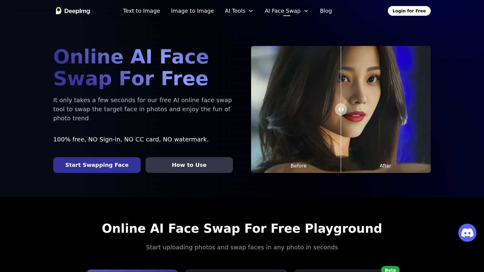 DeepImg AI application interface and features