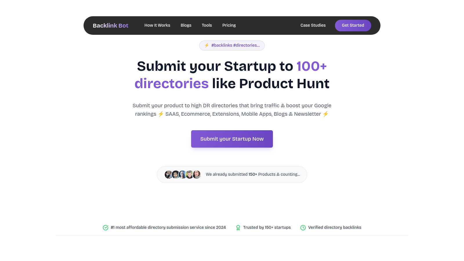 Backlink Bot application interface and features