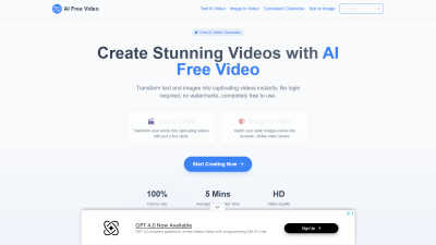 AIFreeVIdeo.com: AI Free Video Generator - AI tool for AI Assistants