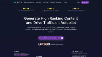 Junia AI - AI tool for Blogging & Publishing