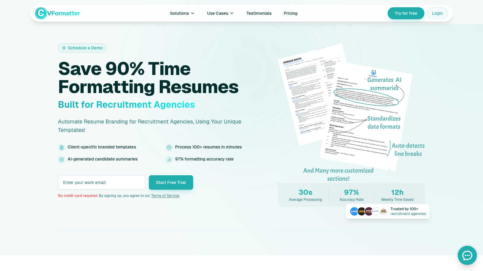 CVFormatter application interface and features