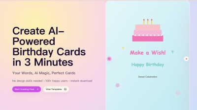 Birthday Cards - AI tool for Design Tools