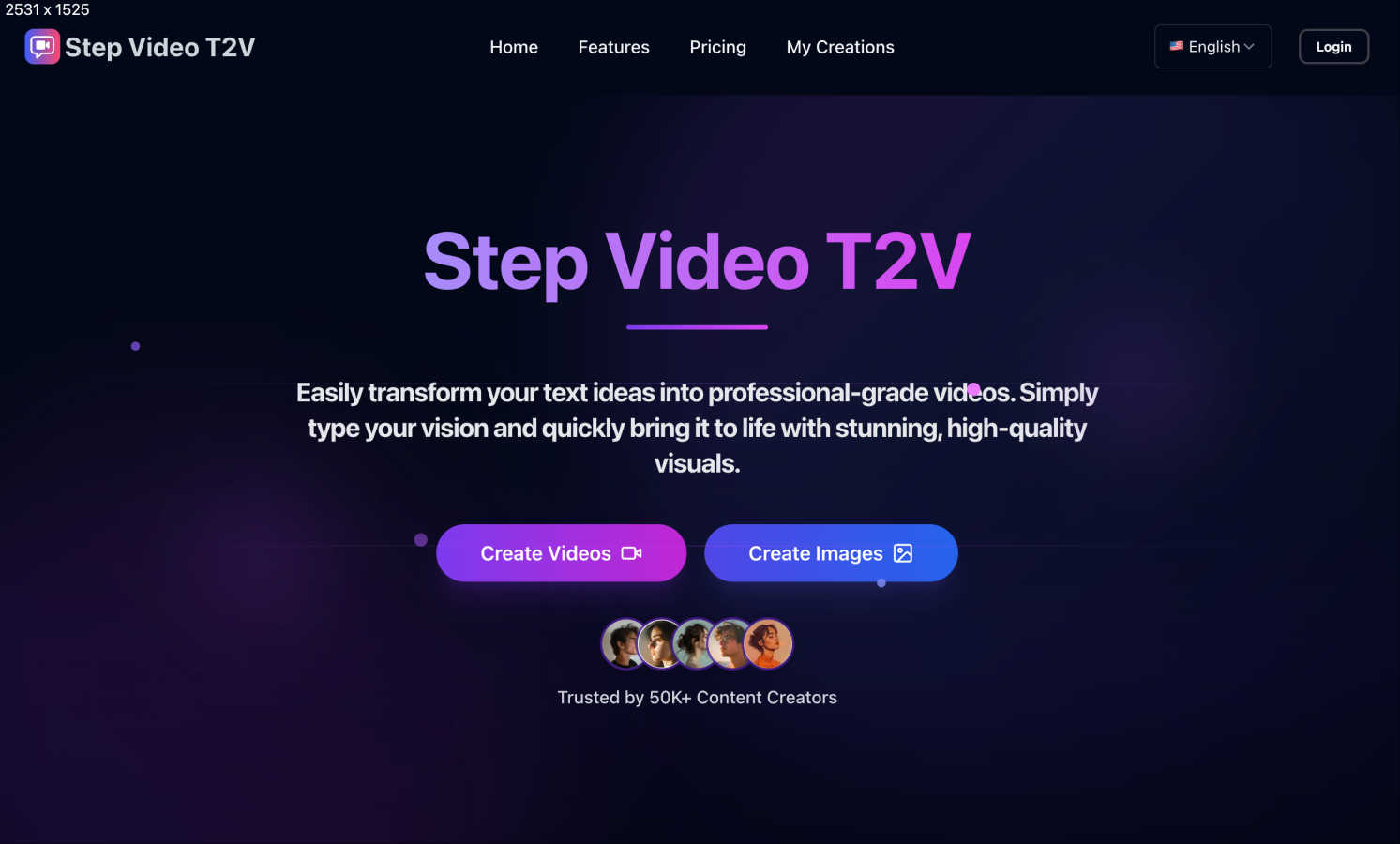 Step Video T2V application interface and features