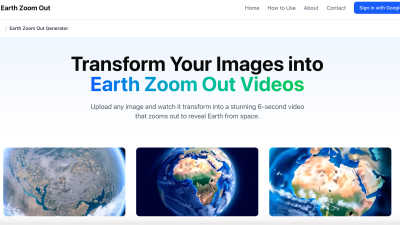 Earth Zoom Out AI - AI tool for Video