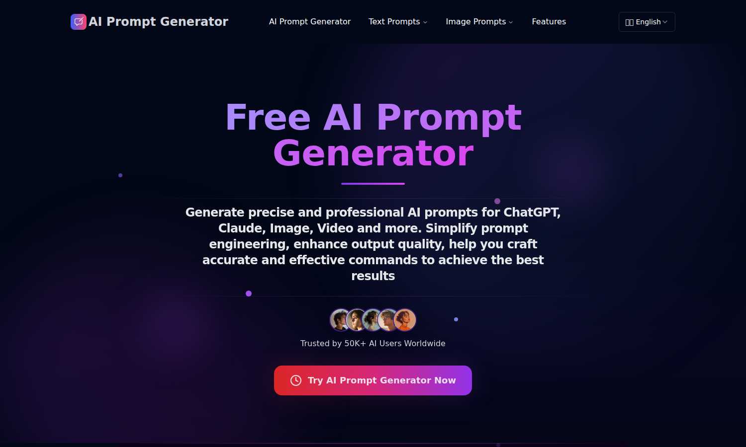 AI Prompt Generator application interface and features