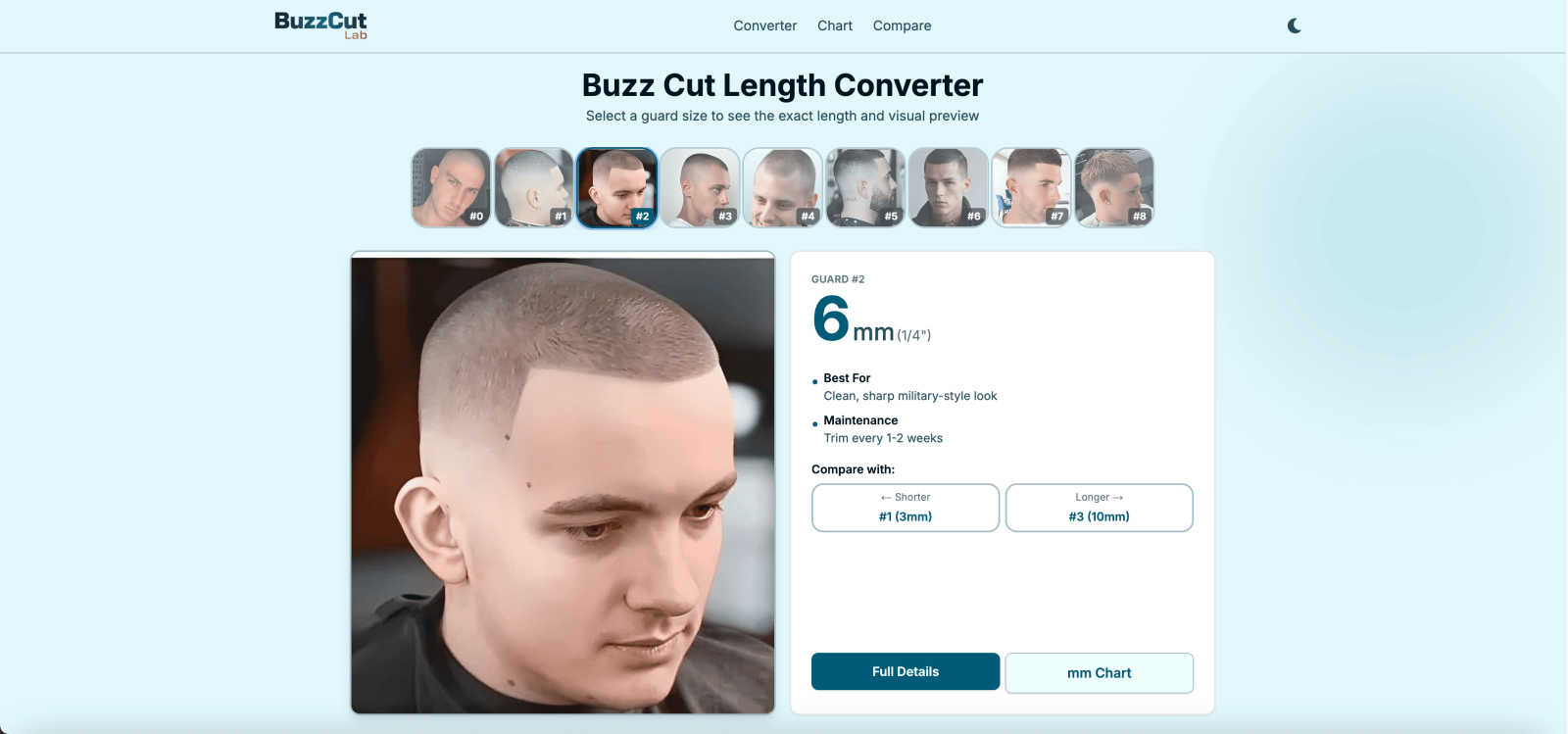 buzzcutlab application interface and features