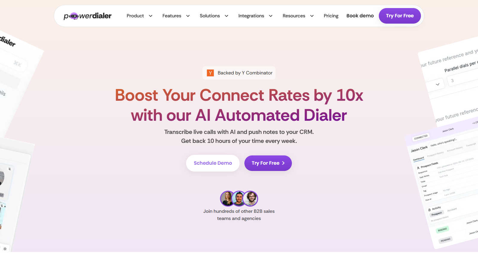 Power Dialer AI application interface and features