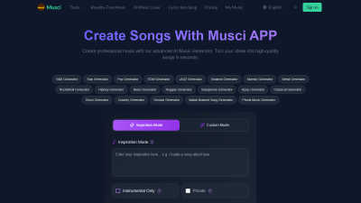 Musci - AI tool for Audio & Music