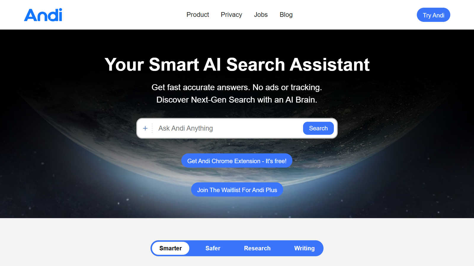 Andi application interface and features