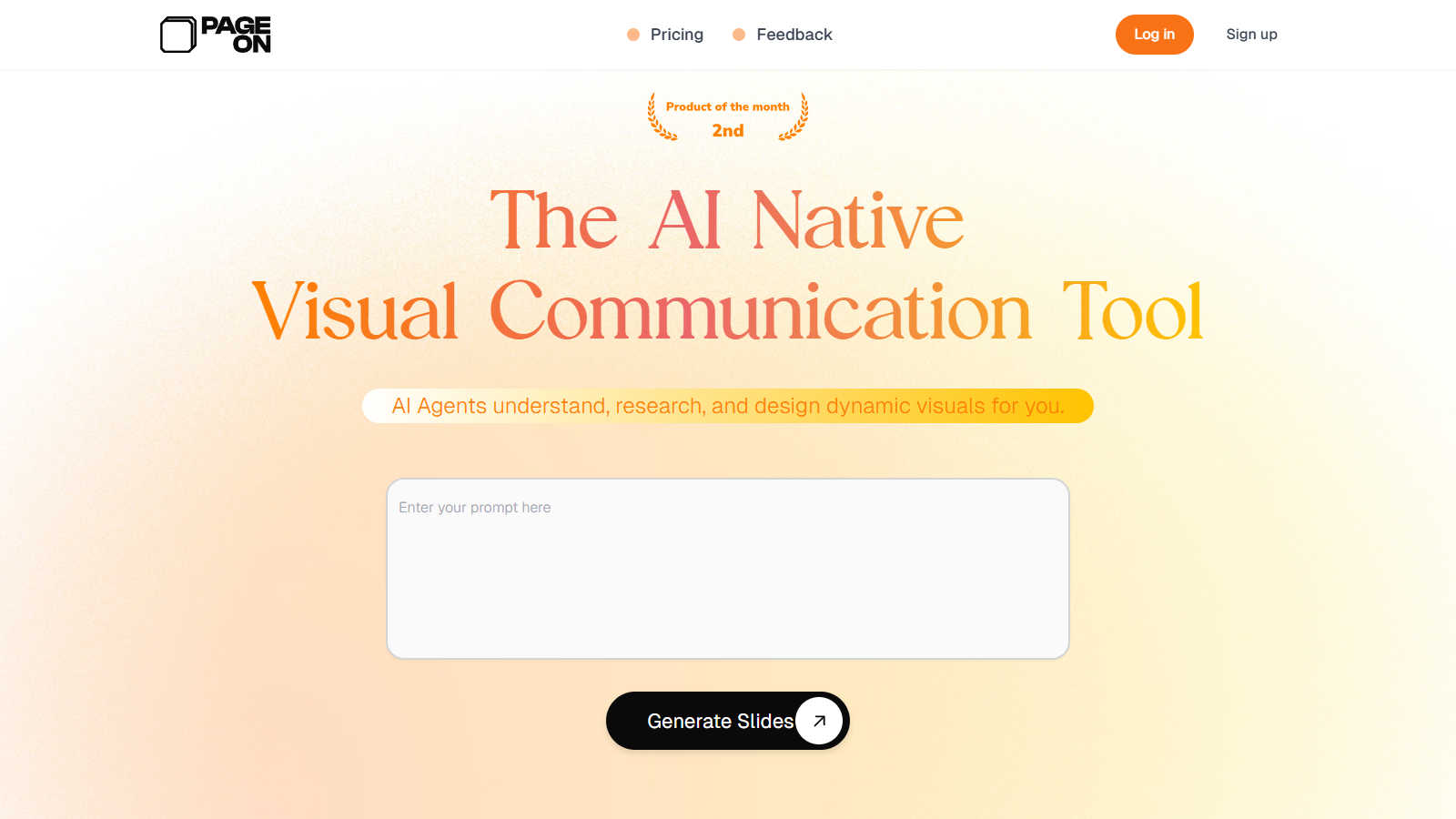 PageOn application interface and features