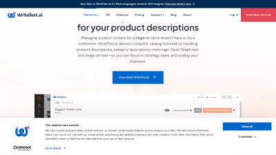 WriteText.ai for Magento - AI tool for Copywriting