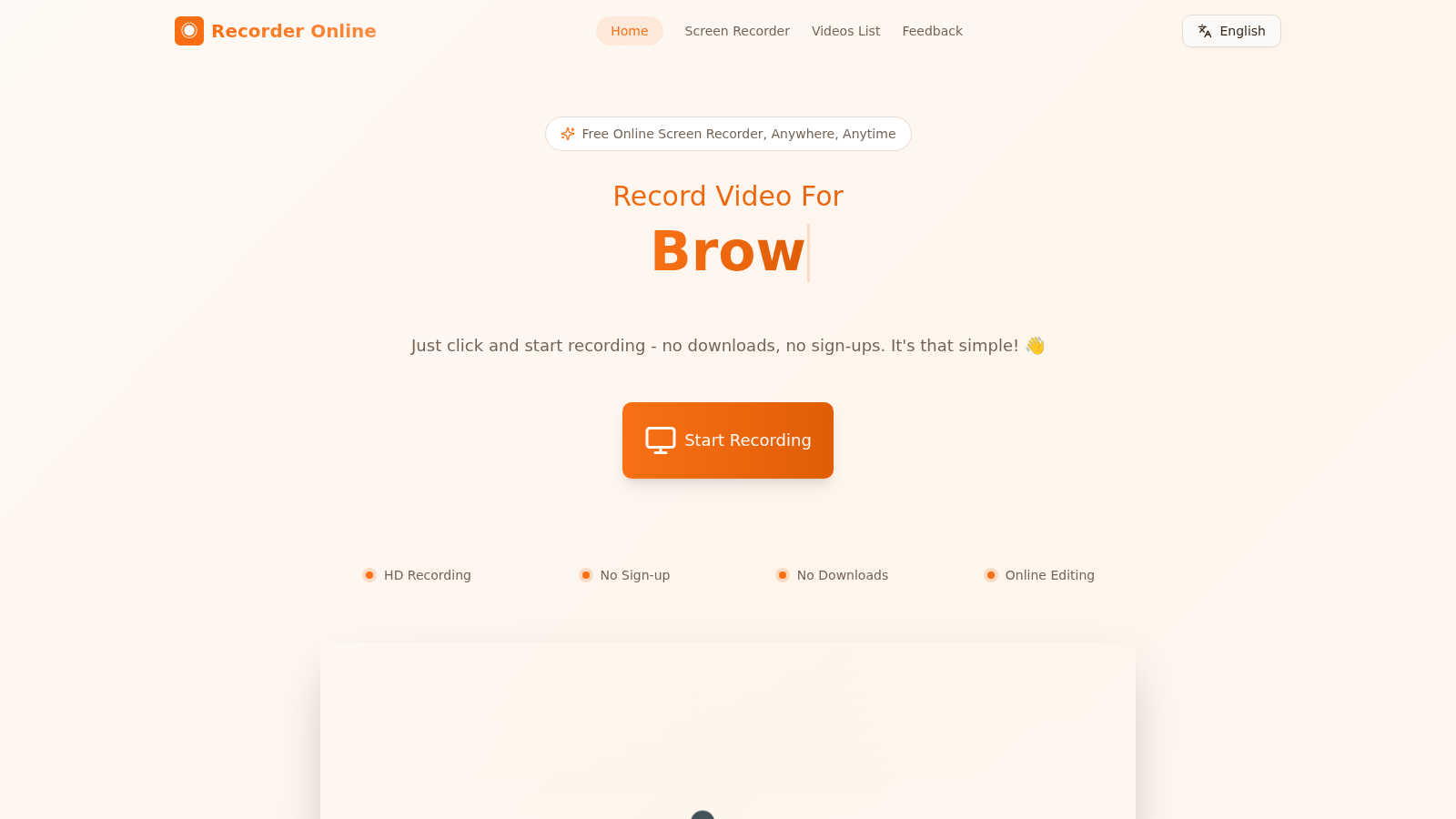 Recorder Online application interface and features