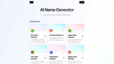 AI Name Generator - AI tool for AI Assistants