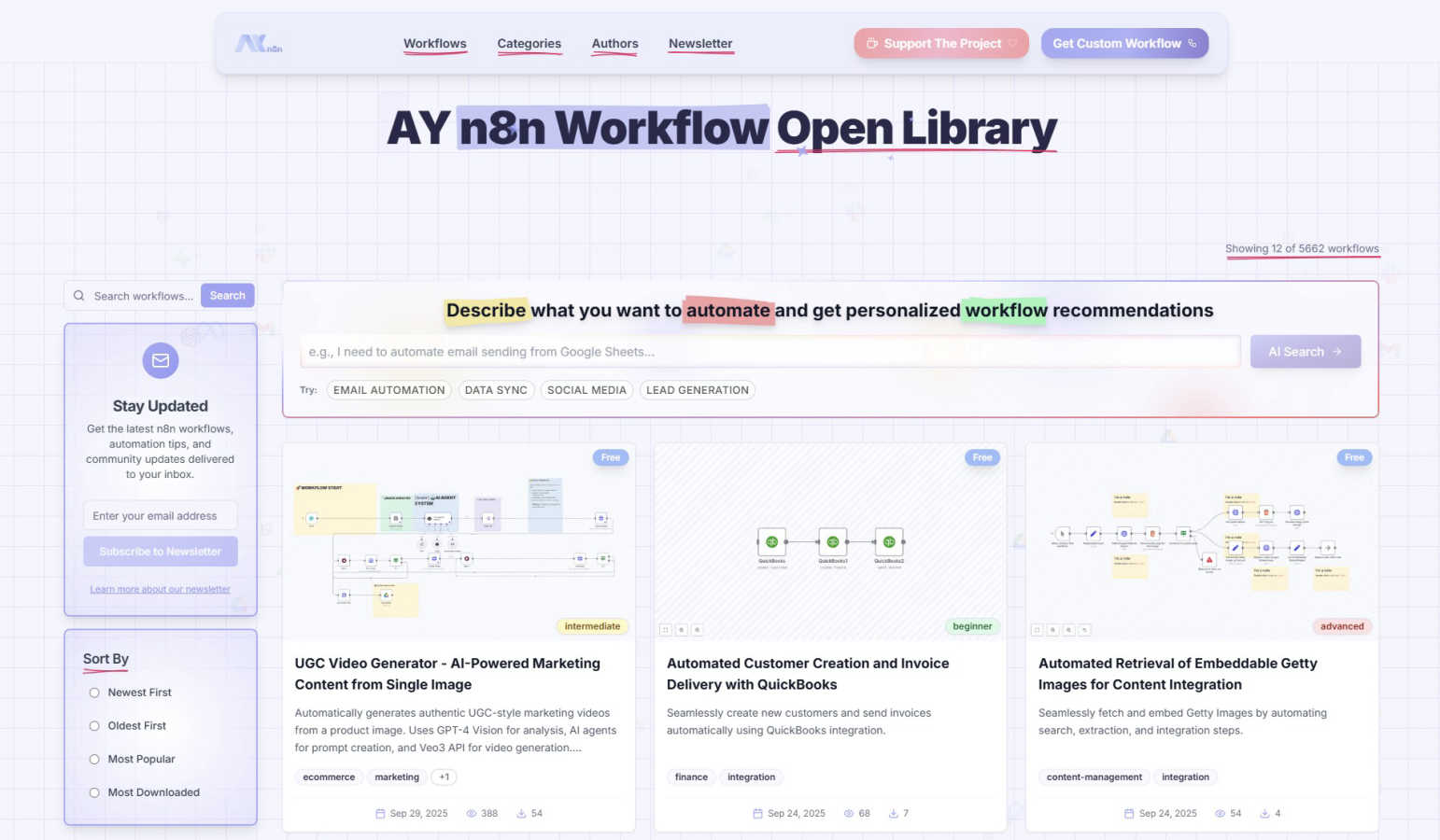 Ayn8n application interface and features