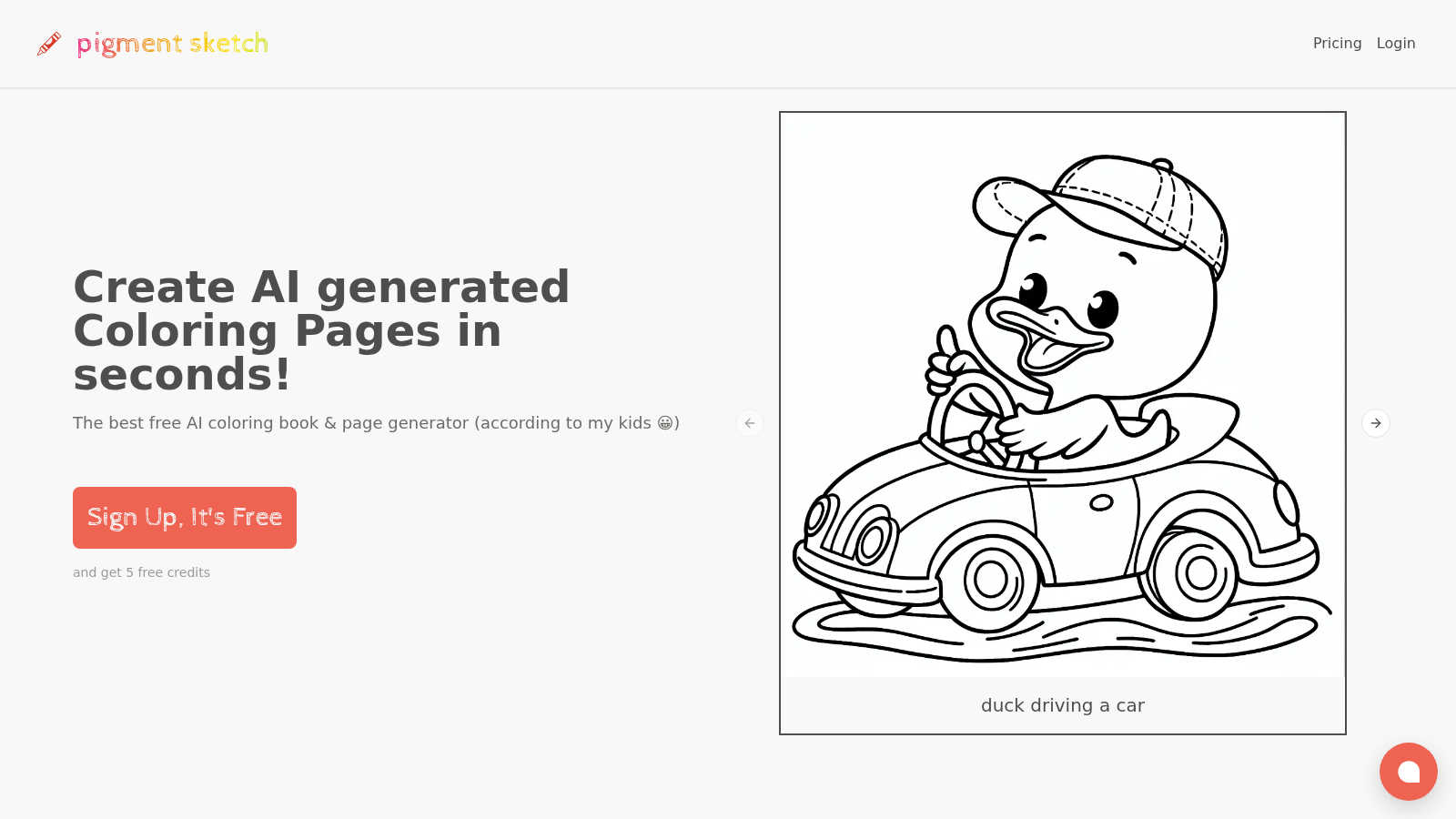 Pigment Sketch application interface and features