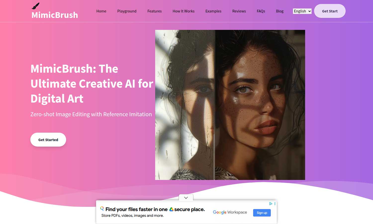MimicBrush application interface and features
