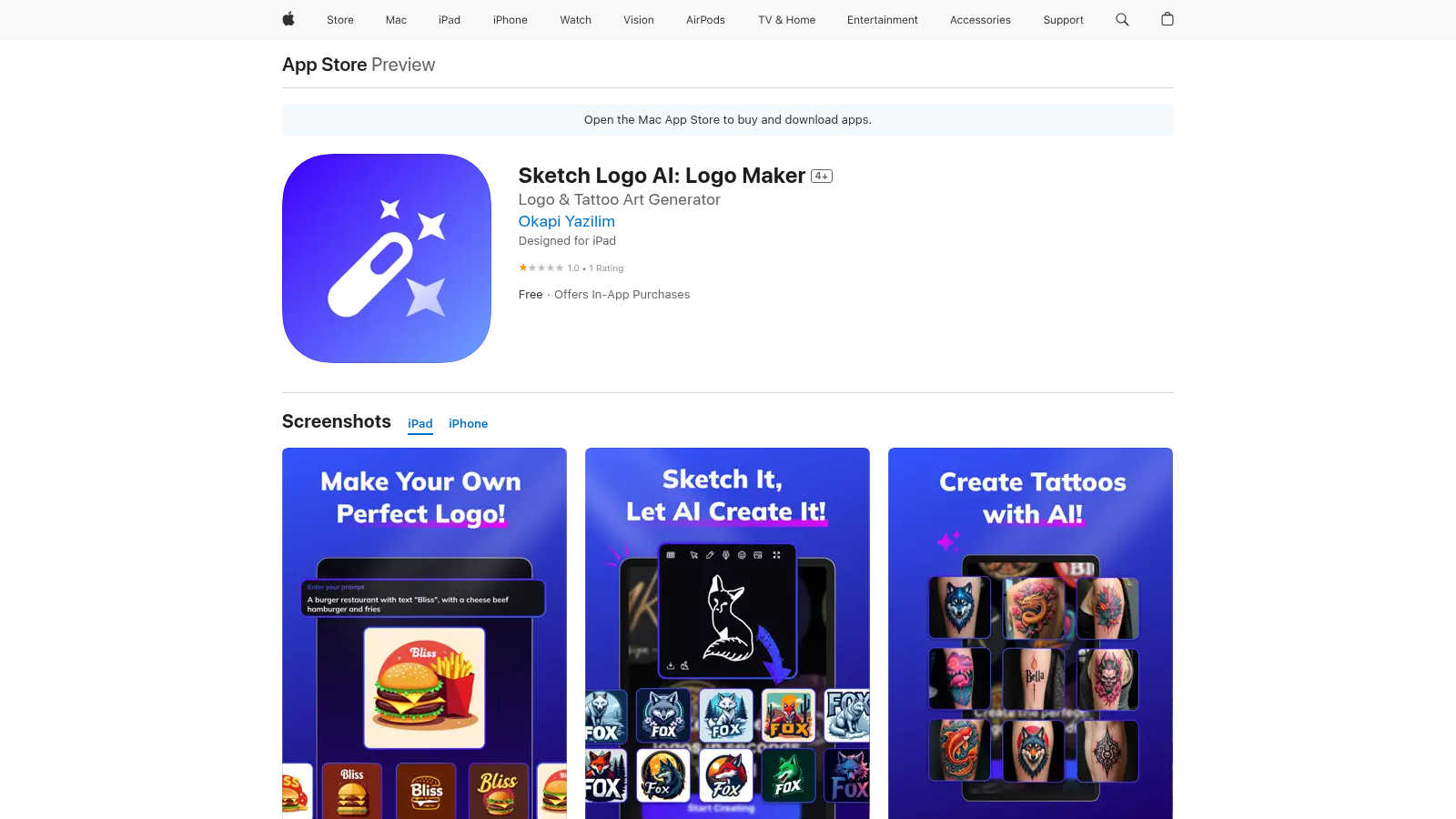 Sketch Logo AI application interface and features