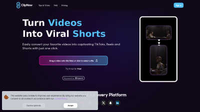 ClipNow - AI tool for Content Creation
