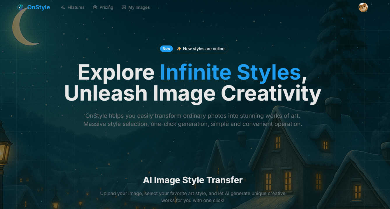 OnStyle application interface and features