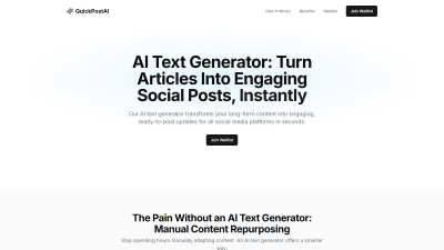 QuickPostAi - AI tool for Accessibility