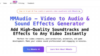 MMAudio - AI tool for Audio & Music