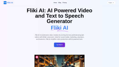 Fliki - AI tool for Content Creation