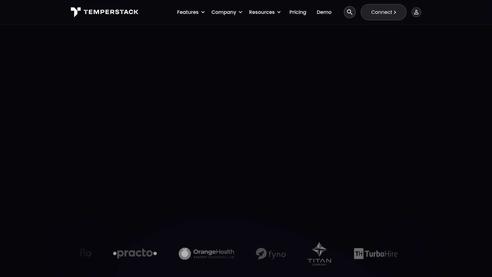 Temperstack application interface and features