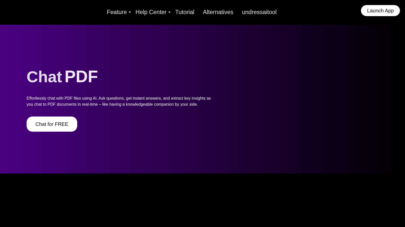 ChatPDFGPT application interface and features