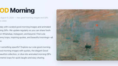 Good Morning Images - AI tool for Generative Art