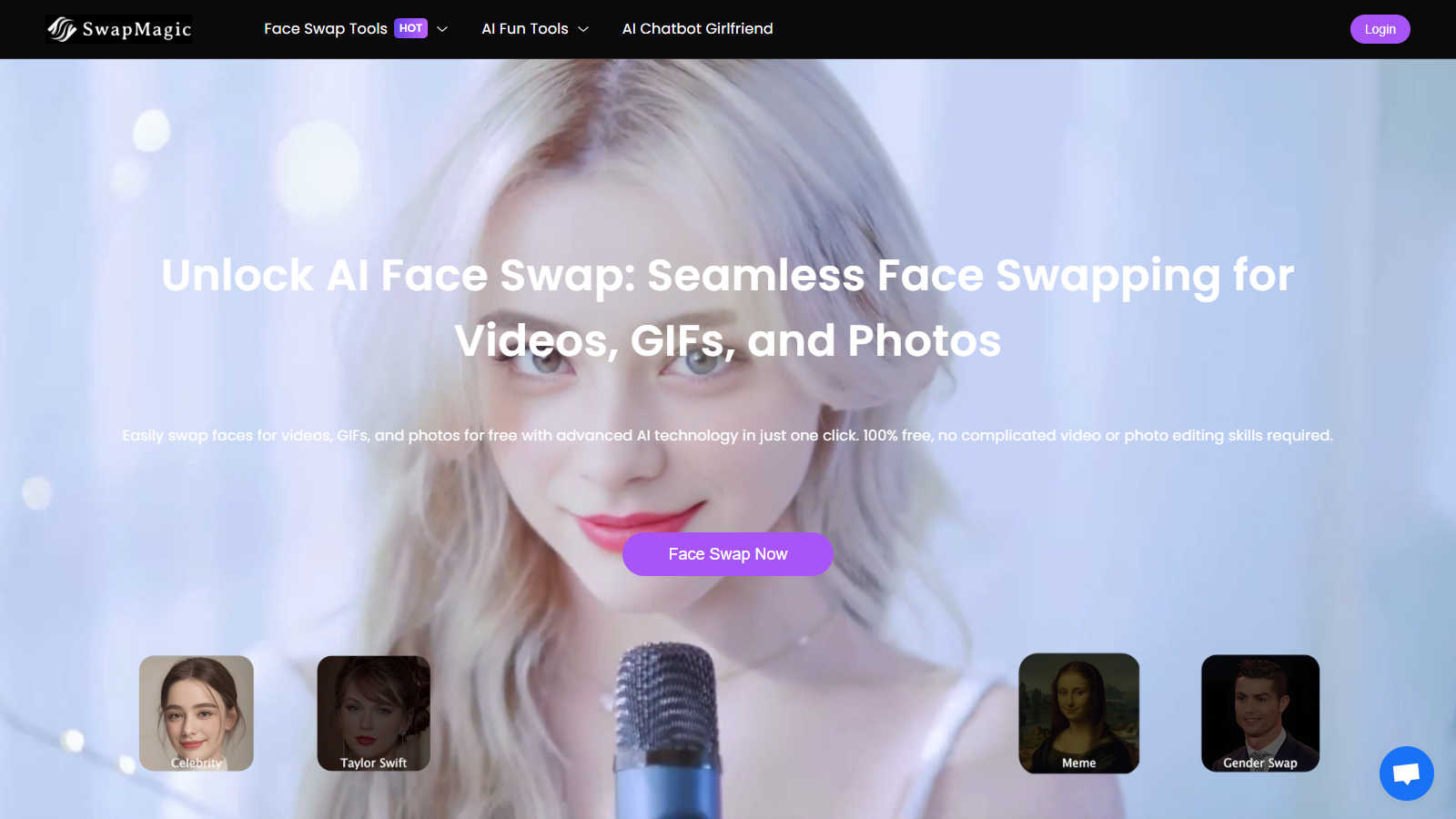 SwapMagic FaceSwap application interface and features