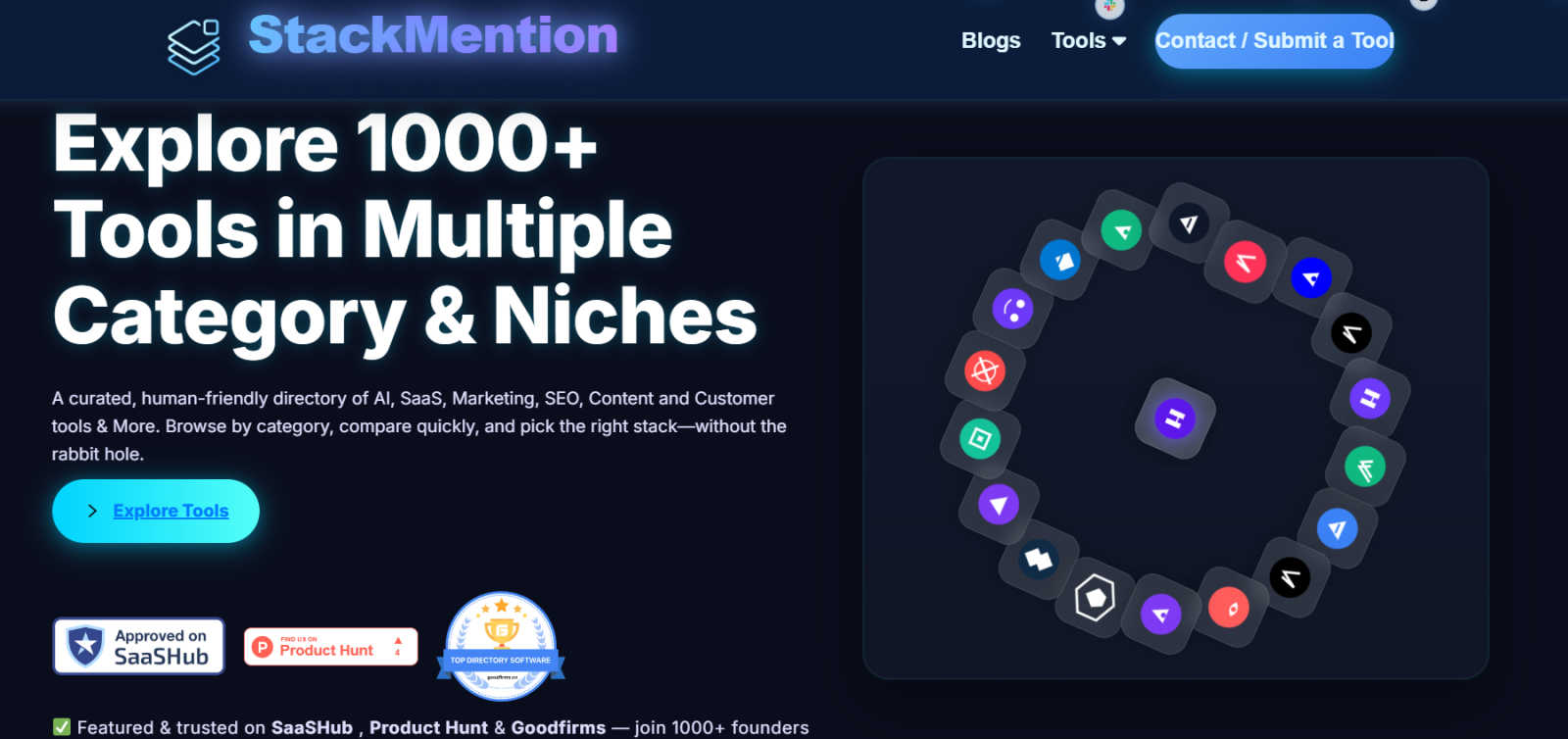 StackMention application interface and features
