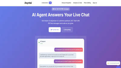 Asyntai - AI tool for Customer Support