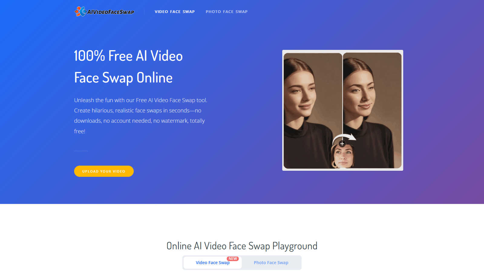 AIVideoFaceSwap application interface and features